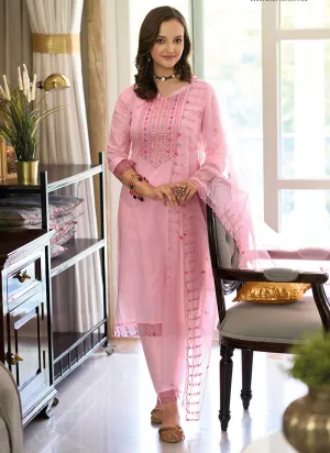 Pink Multi Embroidery Traditional Salwar Kameez