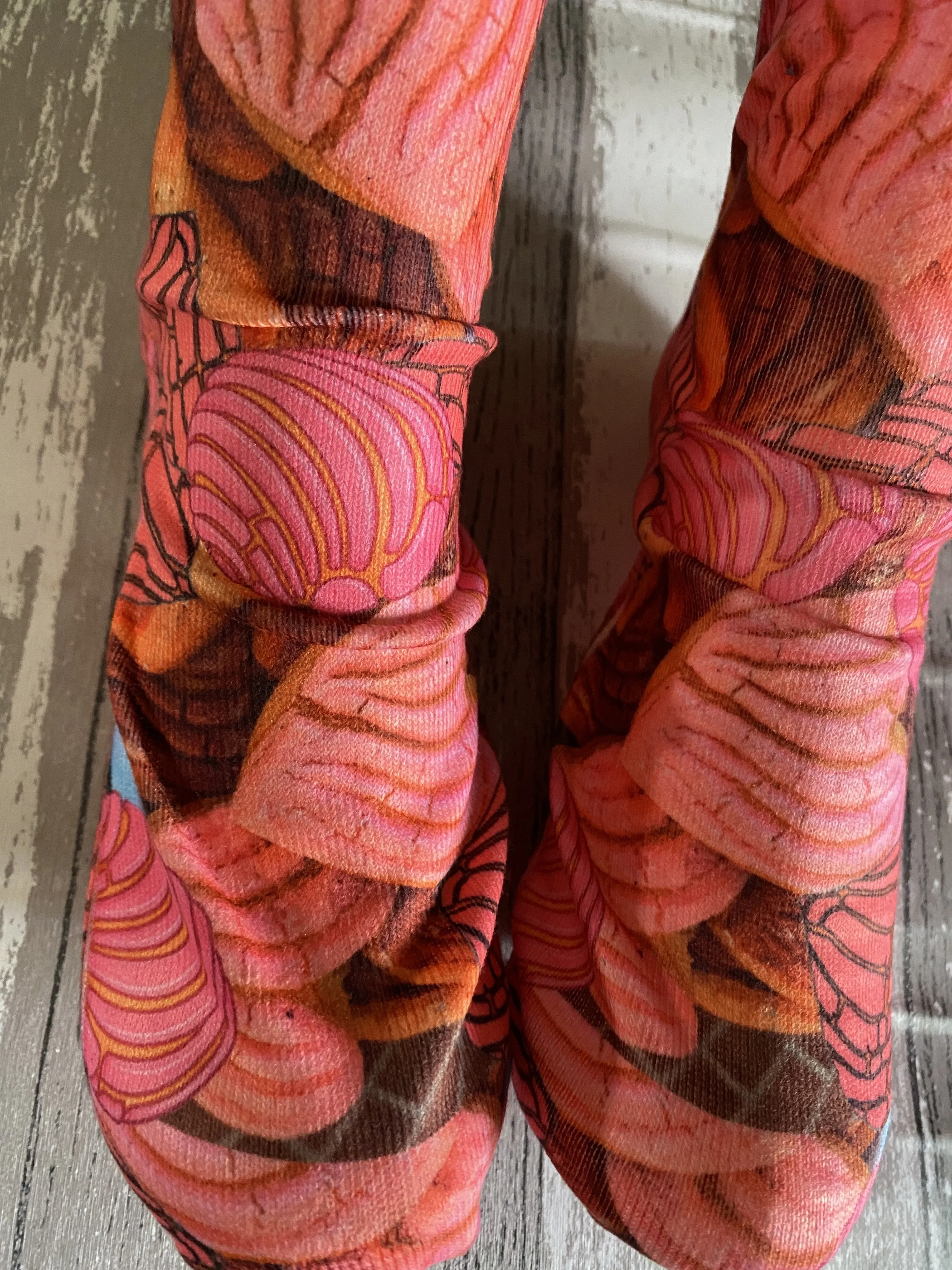 Pink Pan Dulce Novelty socks/Mexican sweet bread