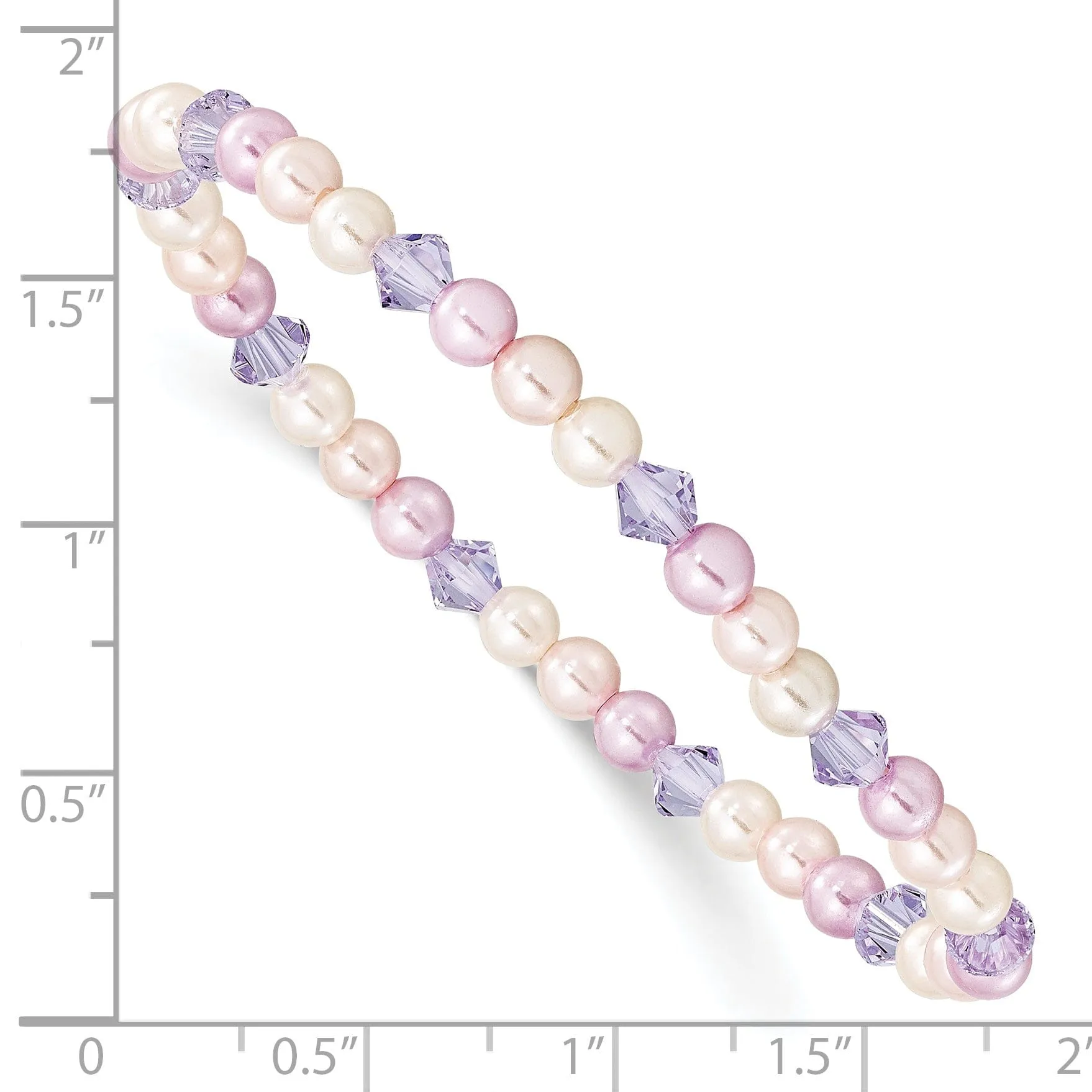 Pink Pearl Swarovski Child Stretch Bracelet