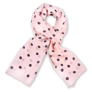 PINK POLKA DOT SCARF - 67x26"