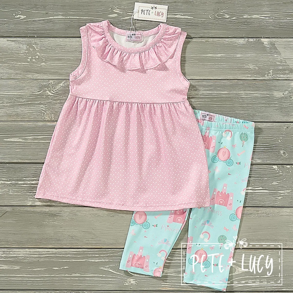 Pink Princess Capri Set