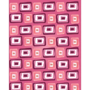 Pink Retro Squares Printed Backdrop