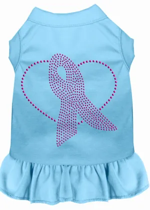 Pink Ribbon Rhinestone Dress Baby Blue Sm (10)