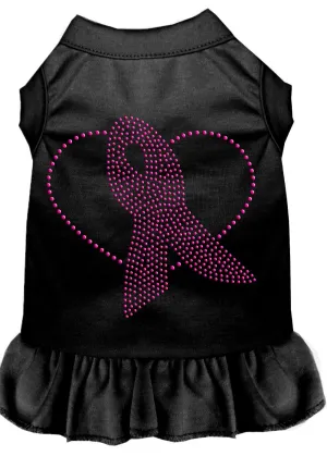 Pink Ribbon Rhinestone Dress Black 4x (22)