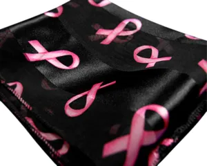 Pink Ribbon Scarves in Black