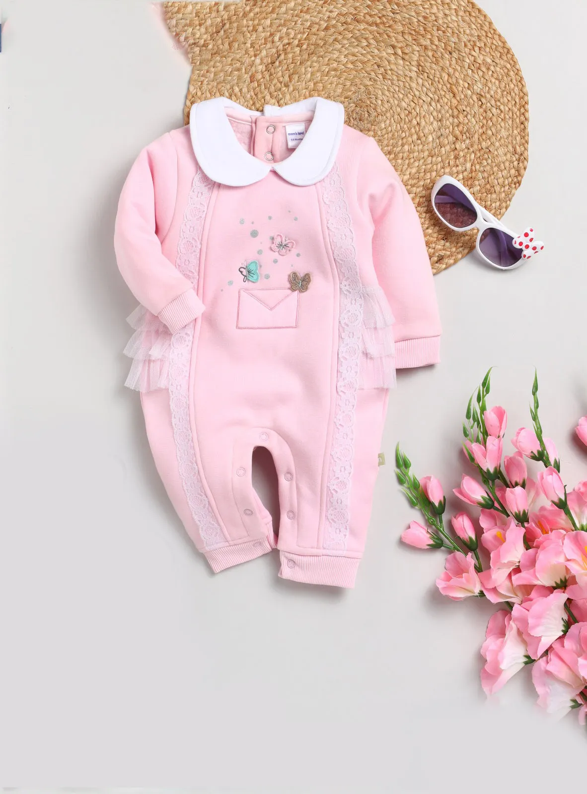 Pink Ruffled Sleepsuit for Kids