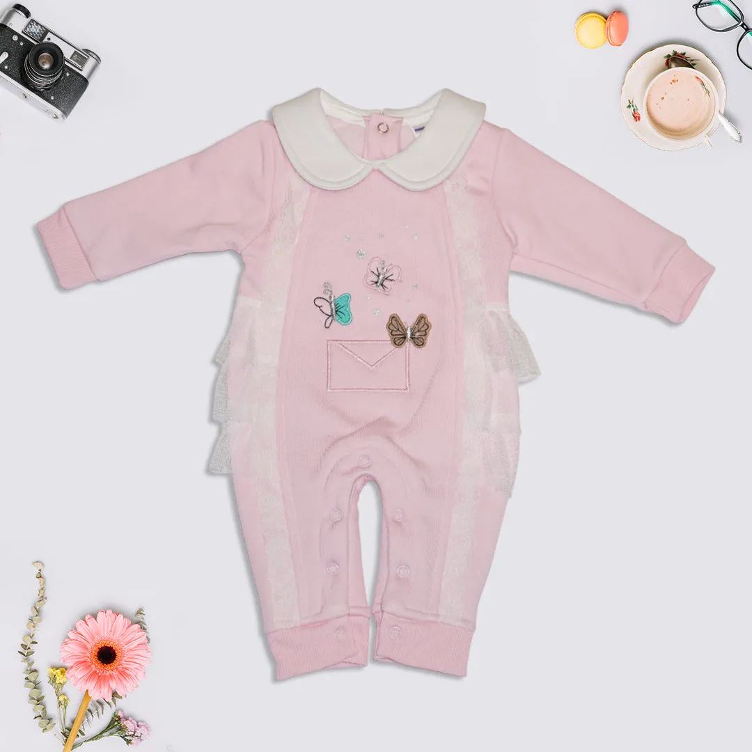 Pink Ruffled Sleepsuit for Kids