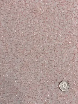 Pink Sequin & Beads On Silk Chiffon JEC-148-5 Fabric