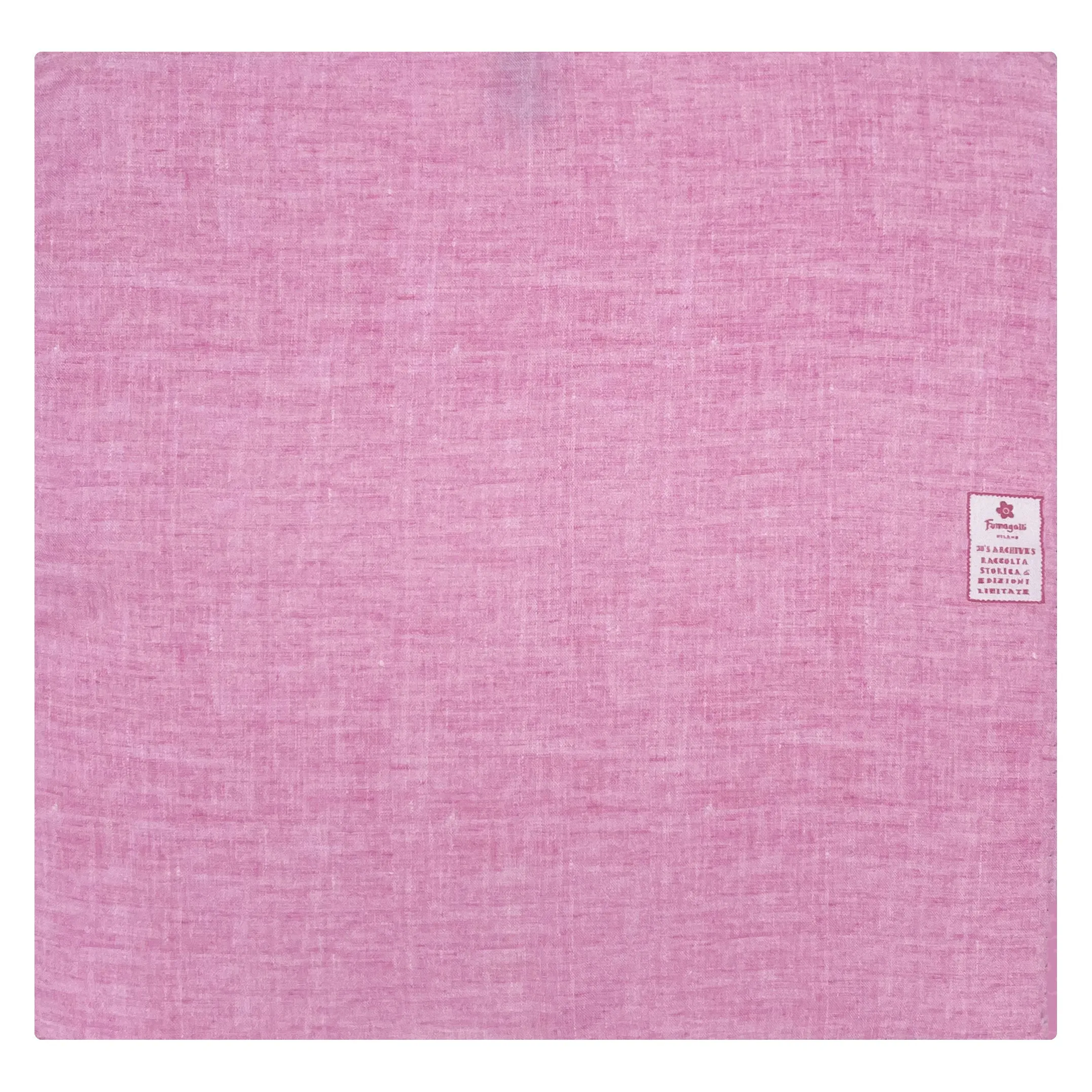 Pink silk pocket square