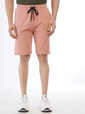 Pink Solid Slim Fit Shorts | JadeBlue