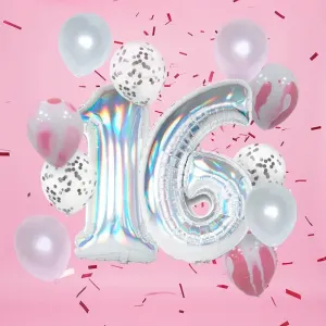 Pink Sparkle 16th Birthday Balloon Pack