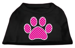 Pink Swiss Dot Paw Screen Print Shirt Black XS (8)