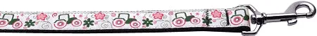 Pink Tractors Nylon Dog Leash 3-8 Inch Wide 4ft Long