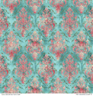 Pink Turquoise Elegant 37 Pattern Vinyl Sheet/Wrap