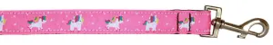 Pink Unicorn Nylon Pet Leash 1in By 4ft