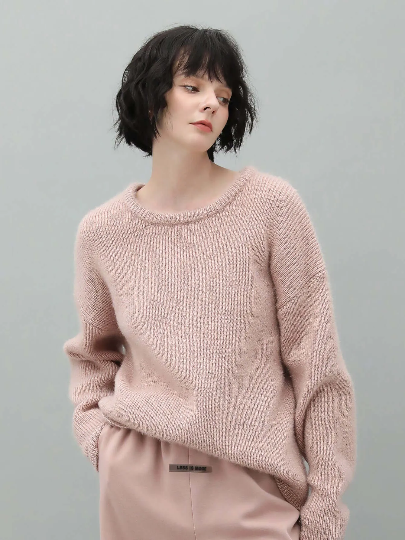 Pink Velvet Knit Top