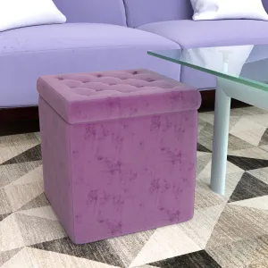 Pinkish Smooth Puffy Modern Seating Stool