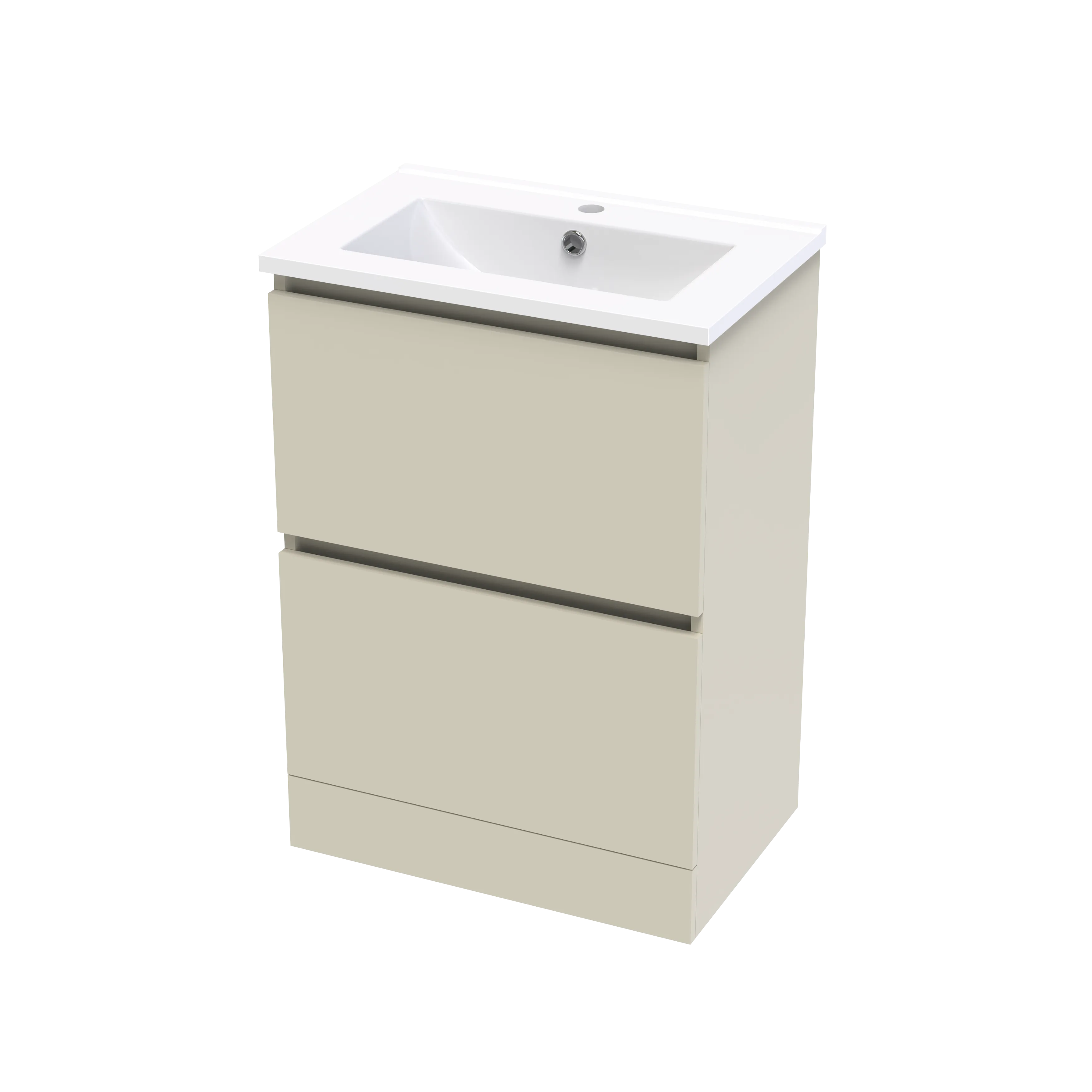 Pinnacle Slim 600 Double Drawer Floor Vanity