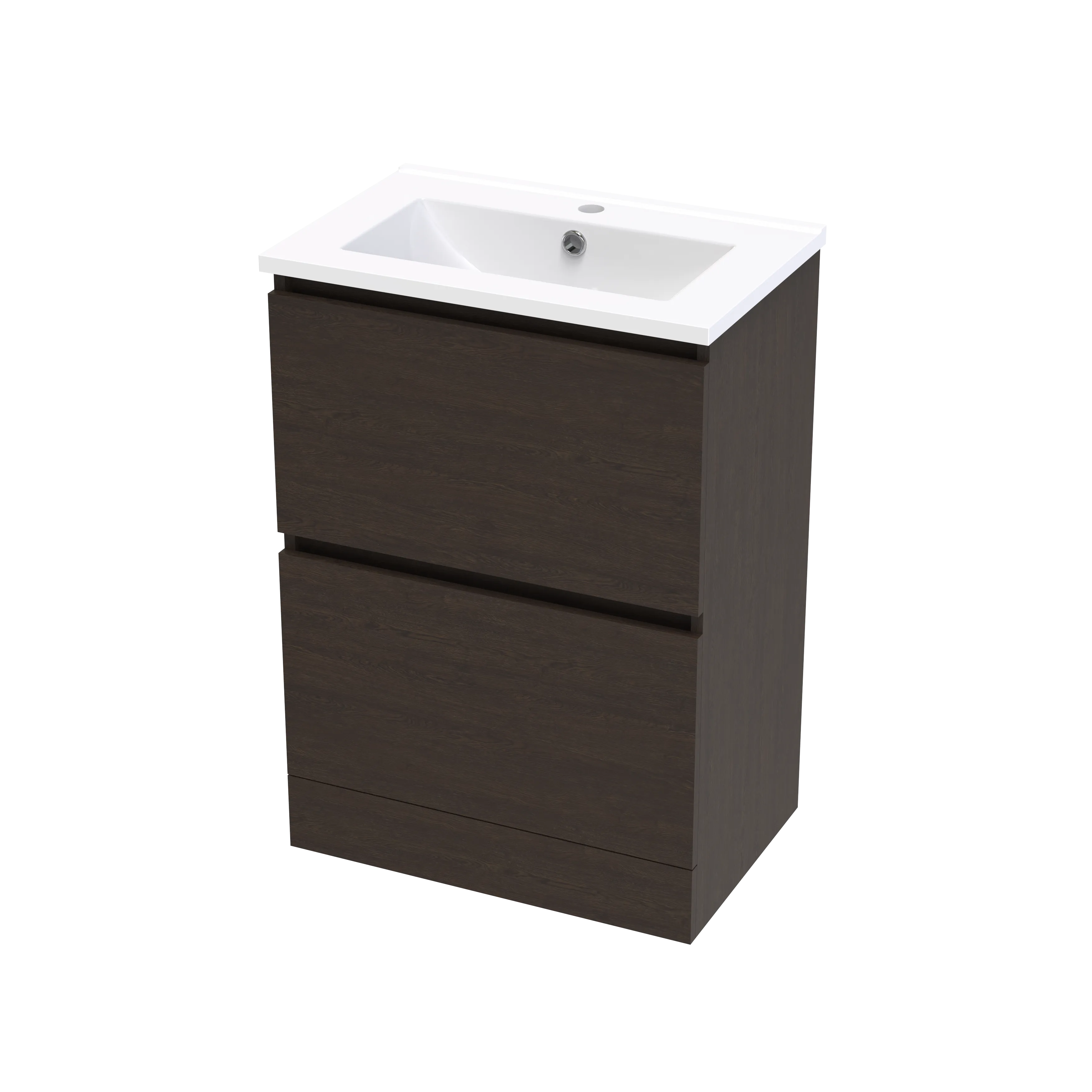 Pinnacle Slim 600 Double Drawer Floor Vanity