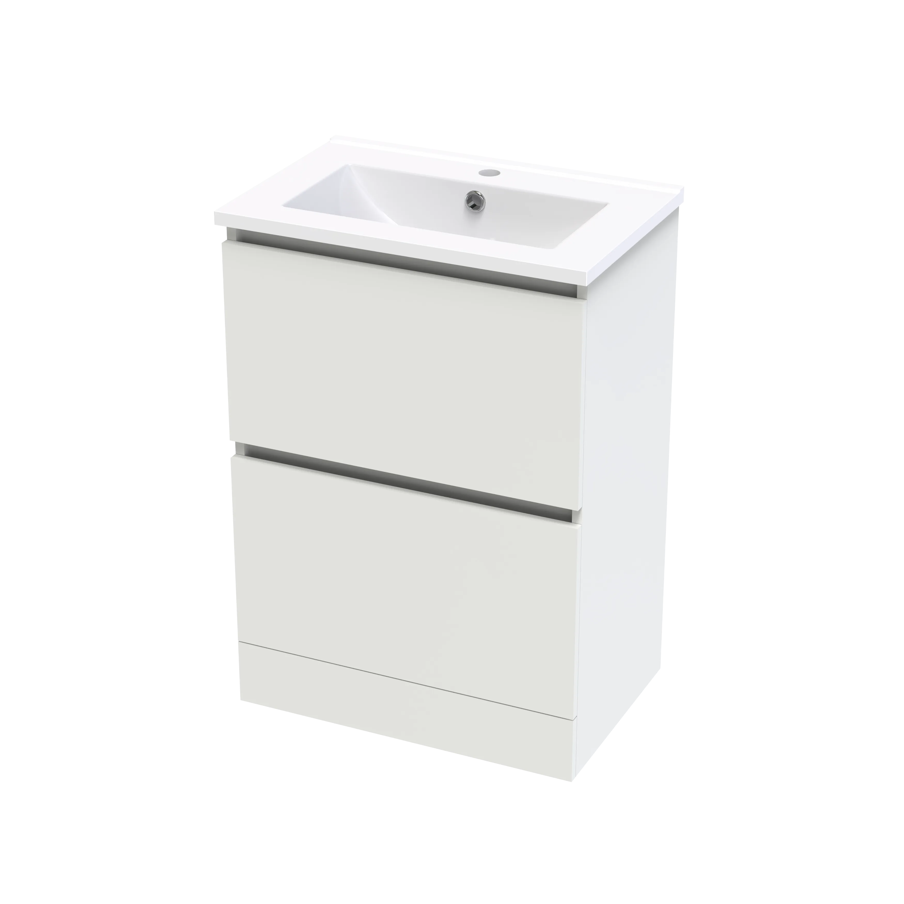 Pinnacle Slim 600 Double Drawer Floor Vanity