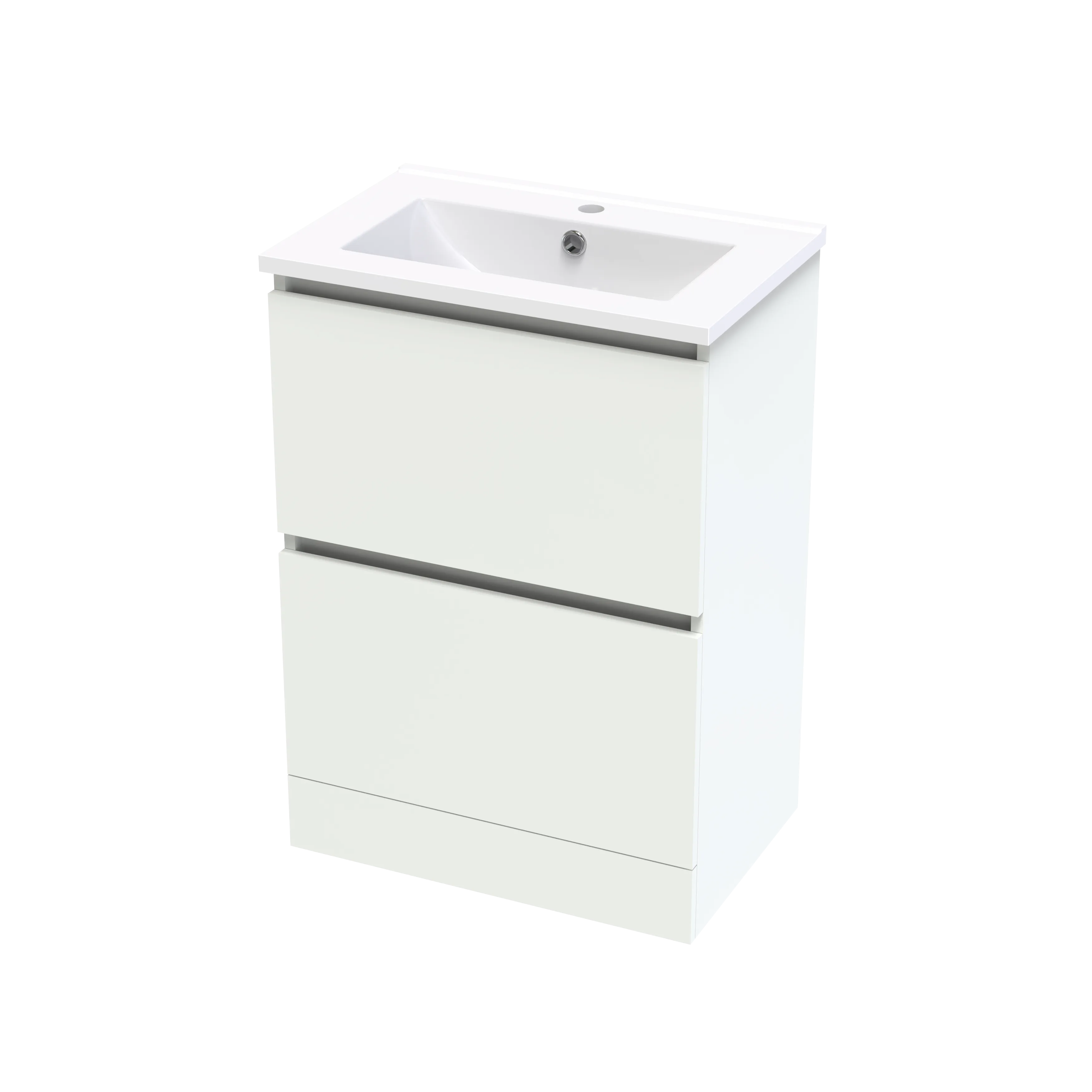 Pinnacle Slim 600 Double Drawer Floor Vanity