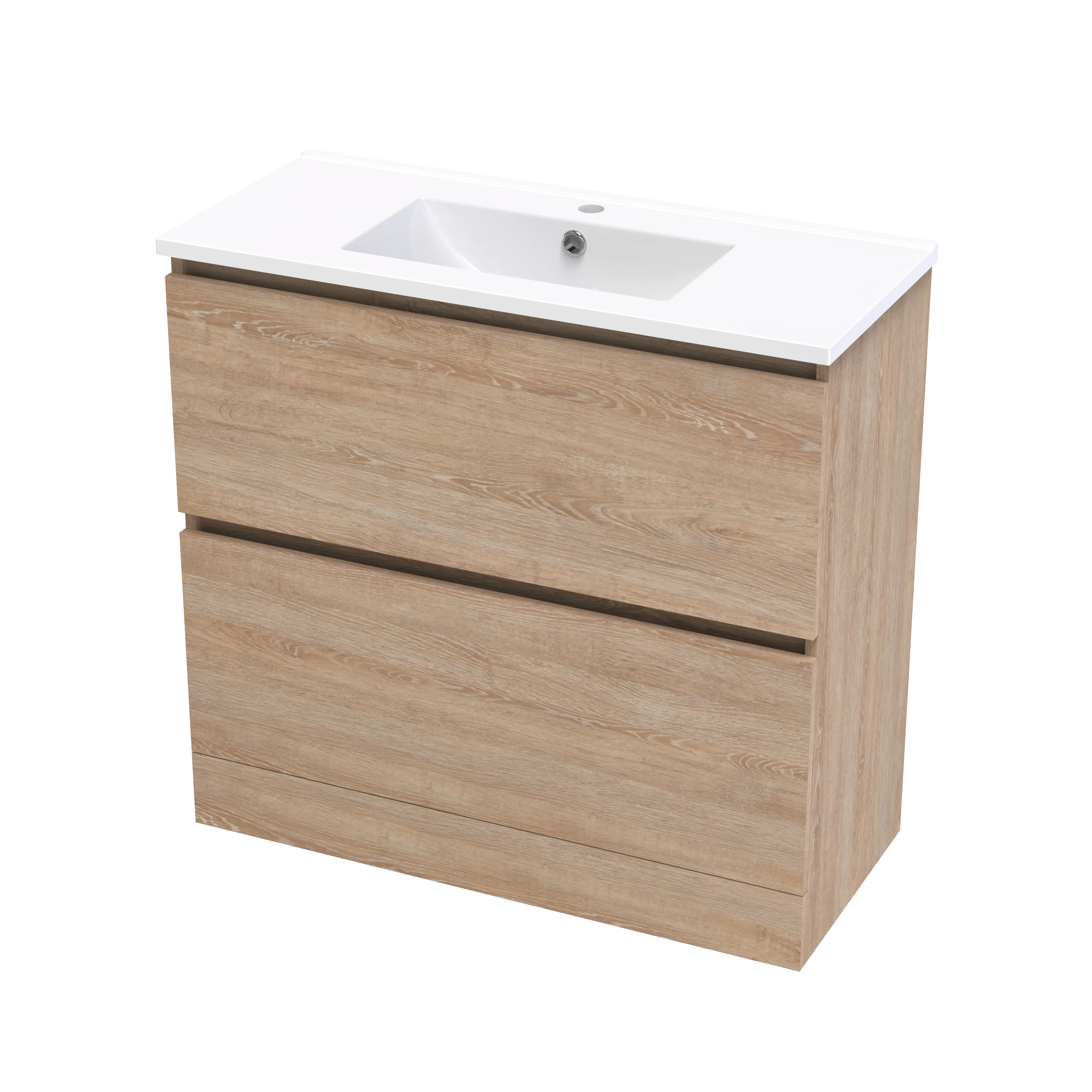 Pinnacle Slim 900 Double Drawer Floor Vanity