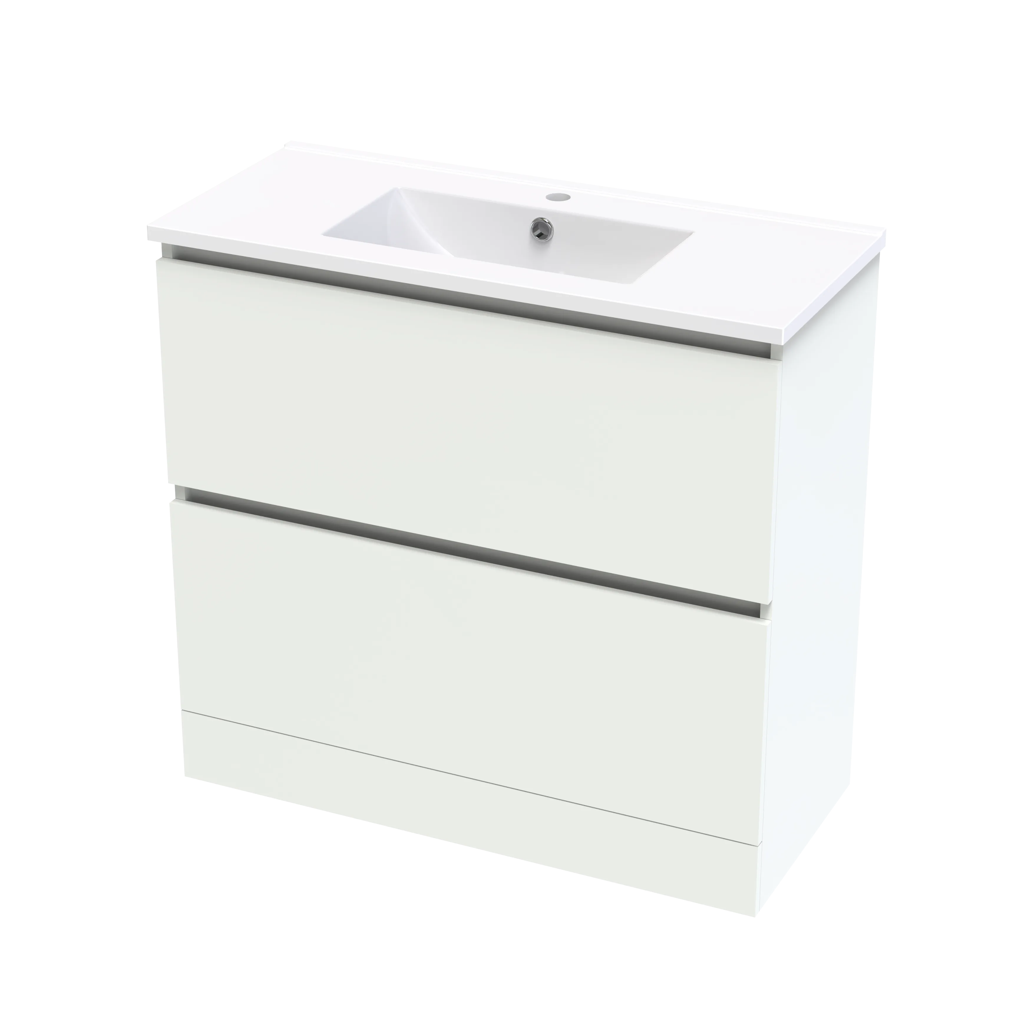 Pinnacle Slim 900 Double Drawer Floor Vanity