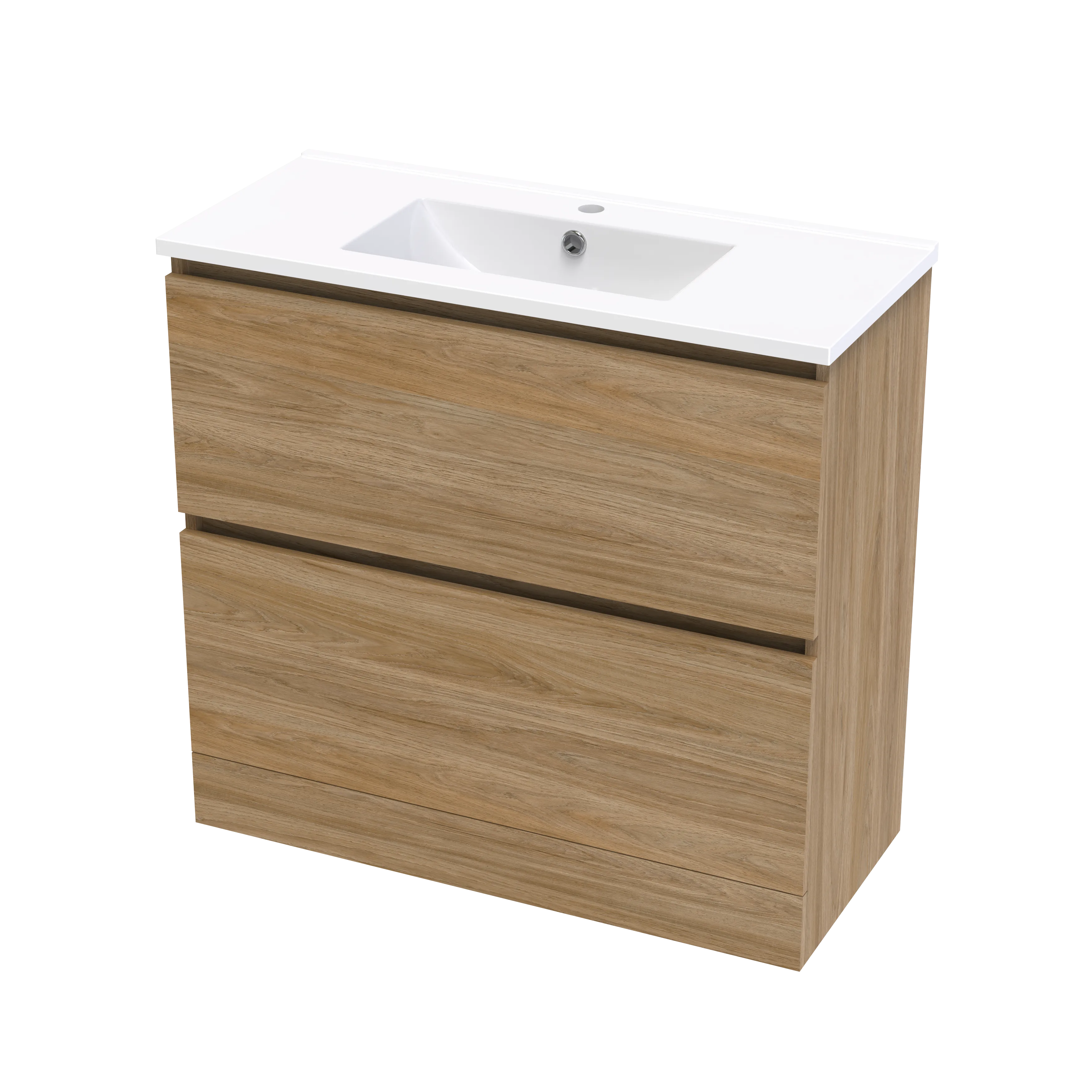 Pinnacle Slim 900 Double Drawer Floor Vanity