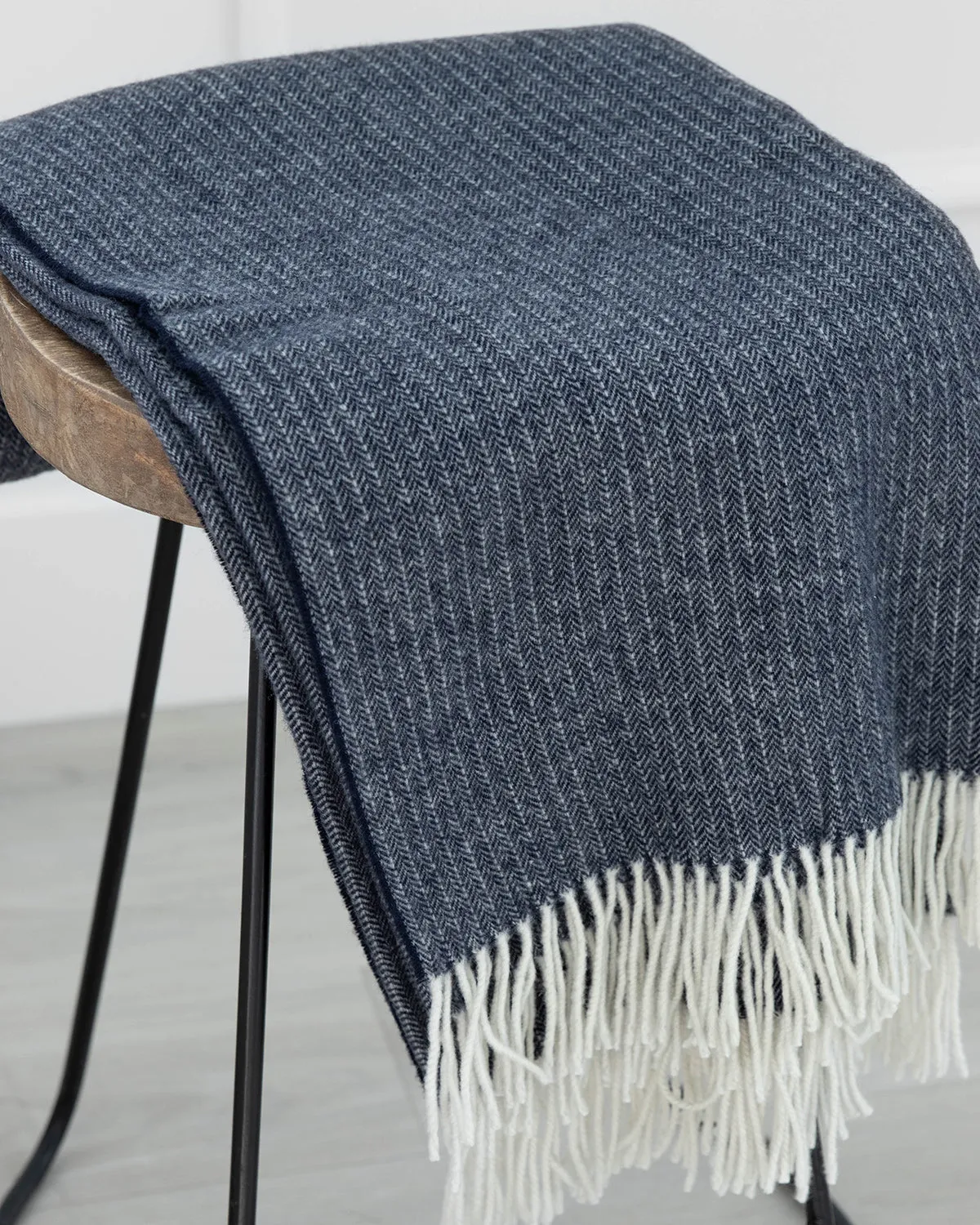 Pinstripe Cashmere/Lambswool Throw