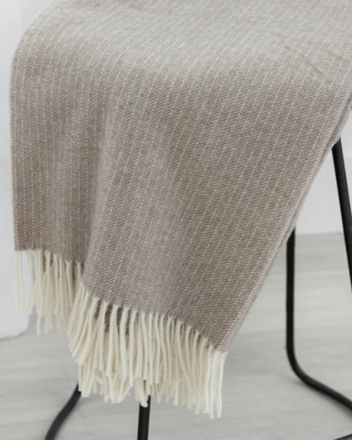 Pinstripe Cashmere/Lambswool Throw