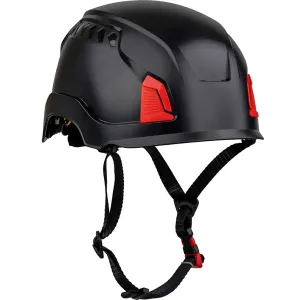 PIP 280-HP1491RM-11 Industrial Climbing Helmet with Mips Technology, ABS Shell, EPS Foam Impact Liner, HDPE Suspension, Wheel Ratchet Adjustment and 4-Point Chin Strap