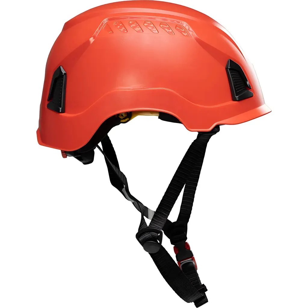 PIP 280-HP1491RM-15 Industrial Climbing Helmet with Mips Technology, ABS Shell, EPS Foam Impact Liner, HDPE Suspension, Wheel Ratchet Adjustment and 4-Point Chin Strap