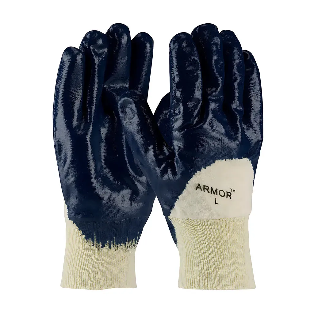 PIP 56-3151/L Nitrile Dipped Glove with Jersey Liner and Smooth Finish on Palm, Fingers & Knuckles - Knit Wrist