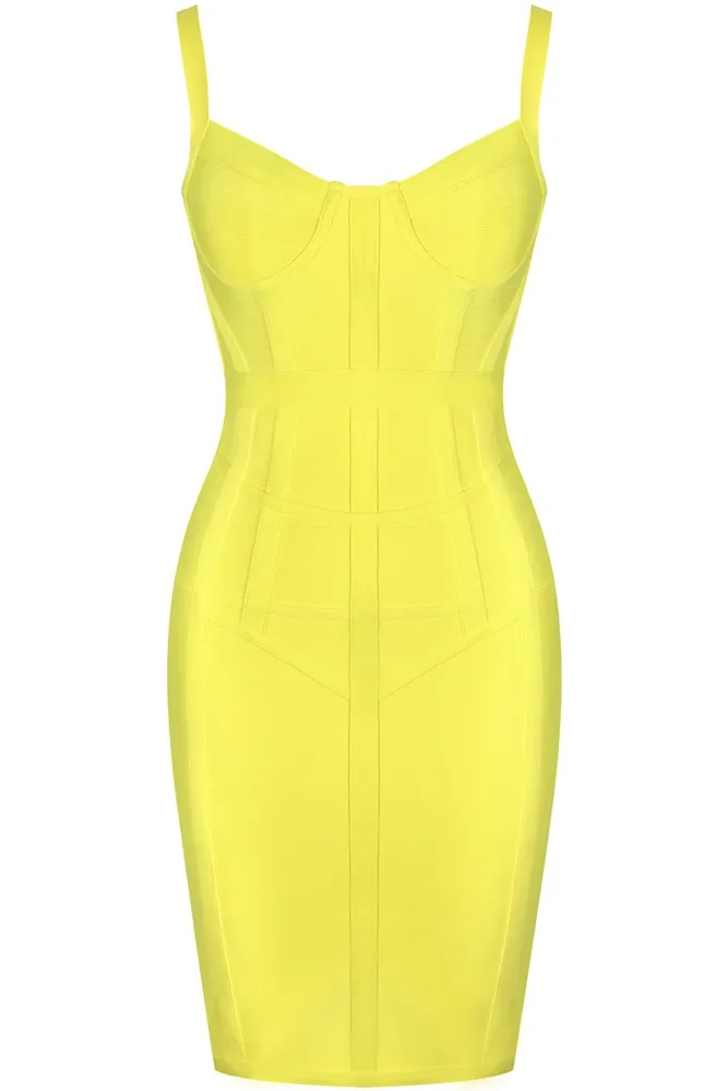 Pip Bandage Mini Dress - Sun Yellow