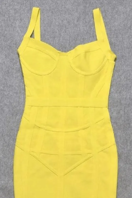 Pip Bandage Mini Dress - Sun Yellow