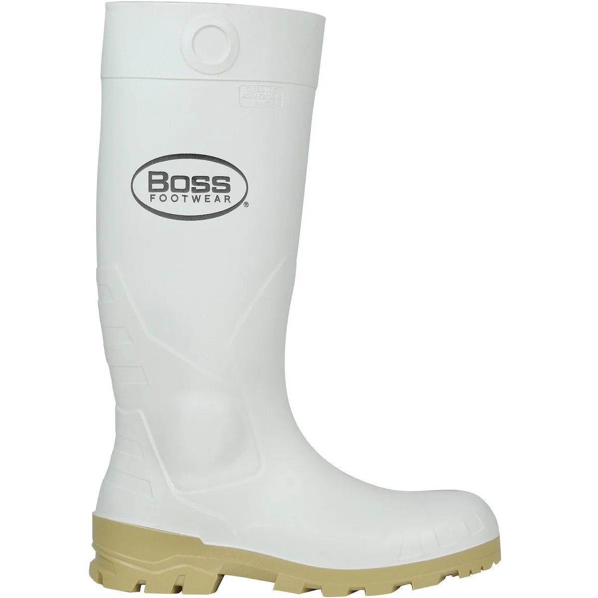 PIP Boss Footwear 16" White PVC Plain Toe Boot