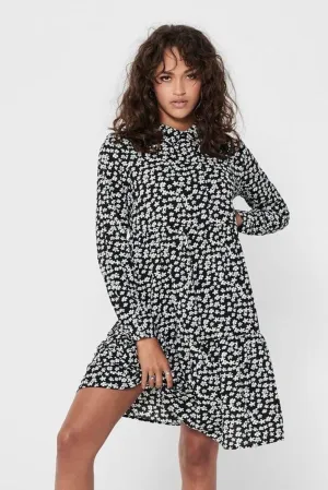 Piper dress - Black White floral