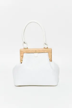 Piper White Straw Bag