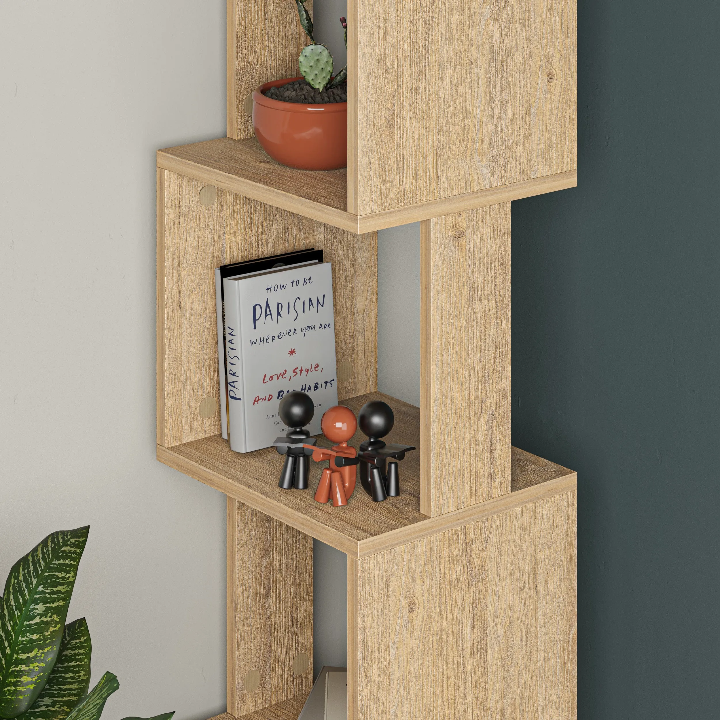 Piri Modern Bookcase Display Unit Tall 161cm