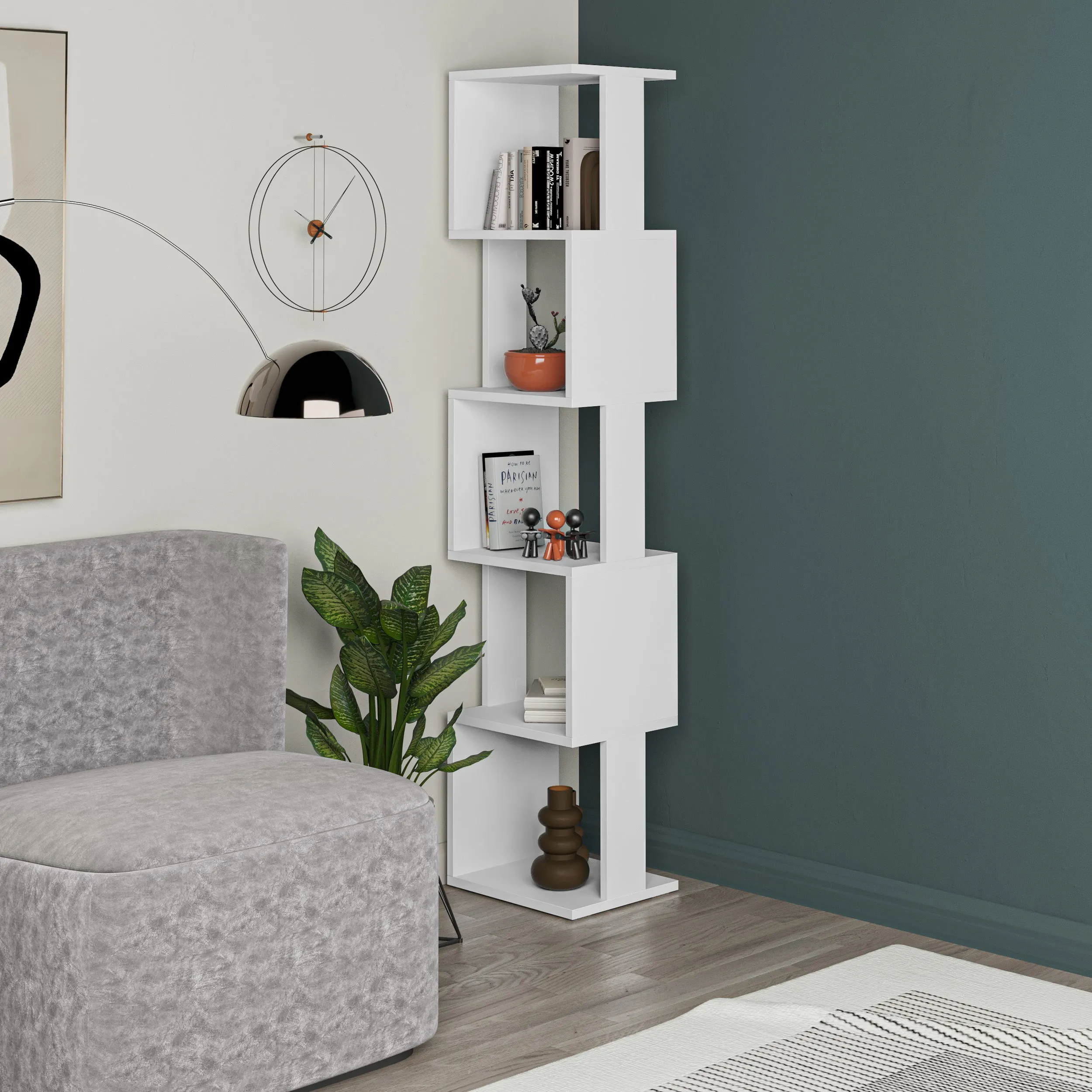 Piri Modern Bookcase Display Unit Tall 161cm