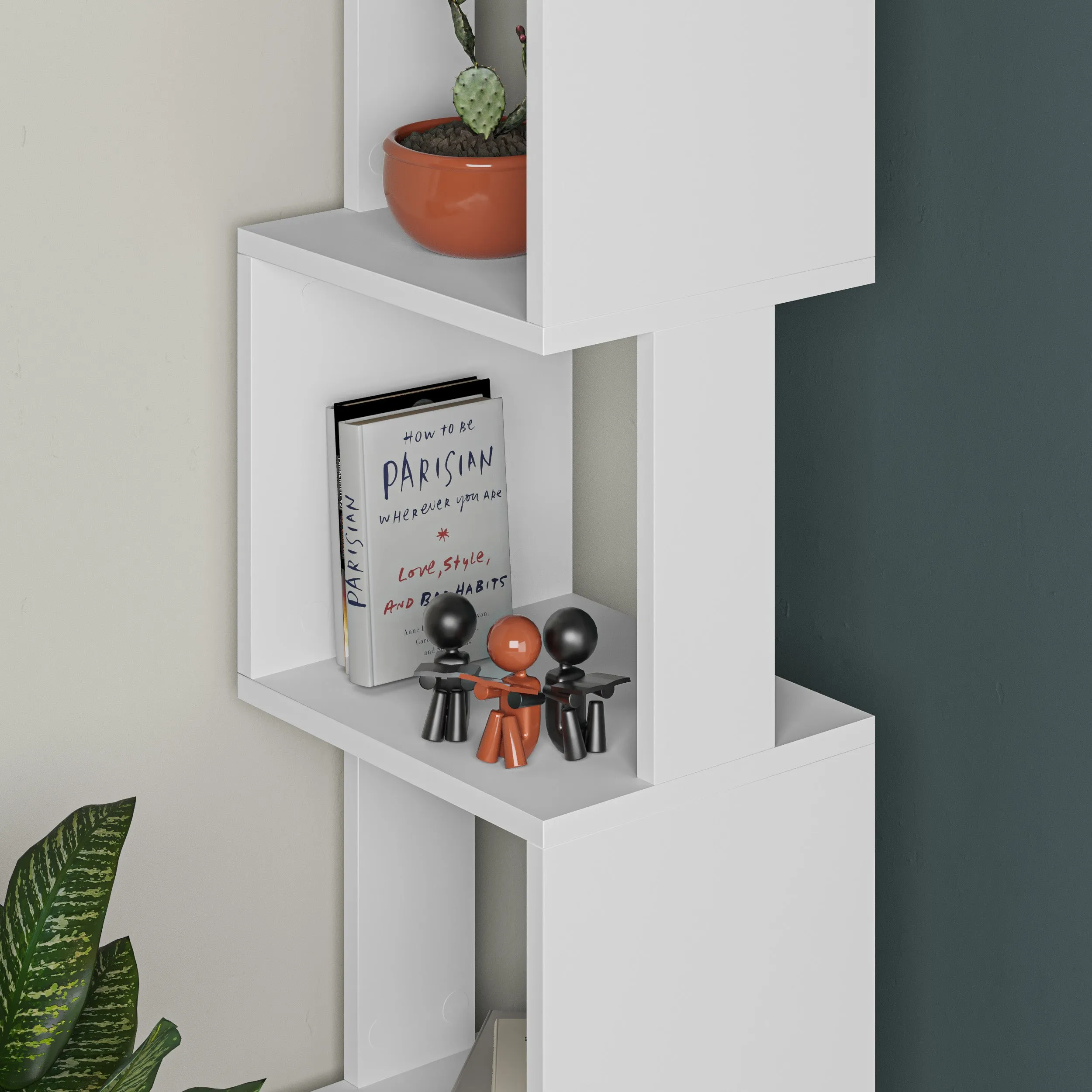 Piri Modern Bookcase Display Unit Tall 161cm