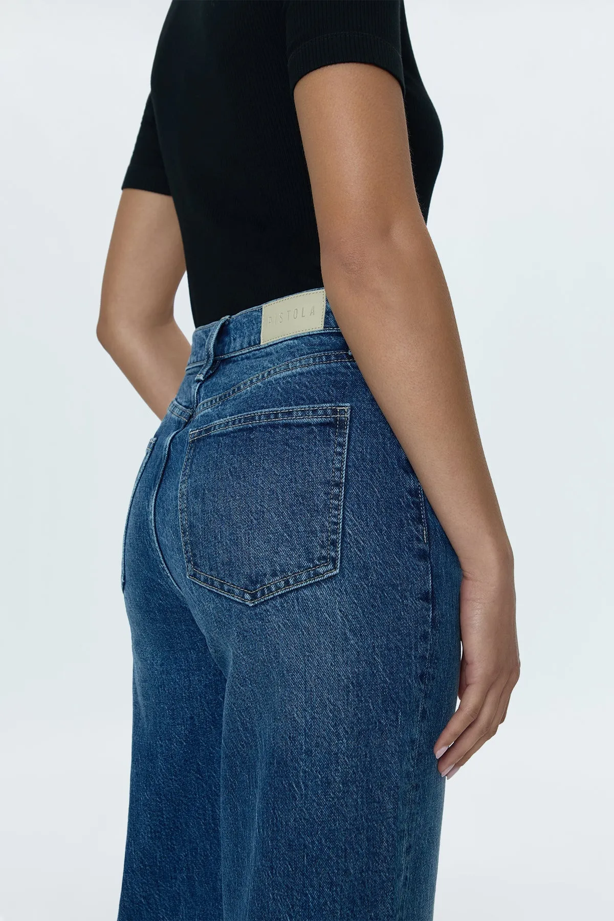 PIS Lana Crop High Rise Ultra Wide Leg Jeans