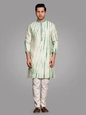 Pista & White Kurta Pajama | TULA