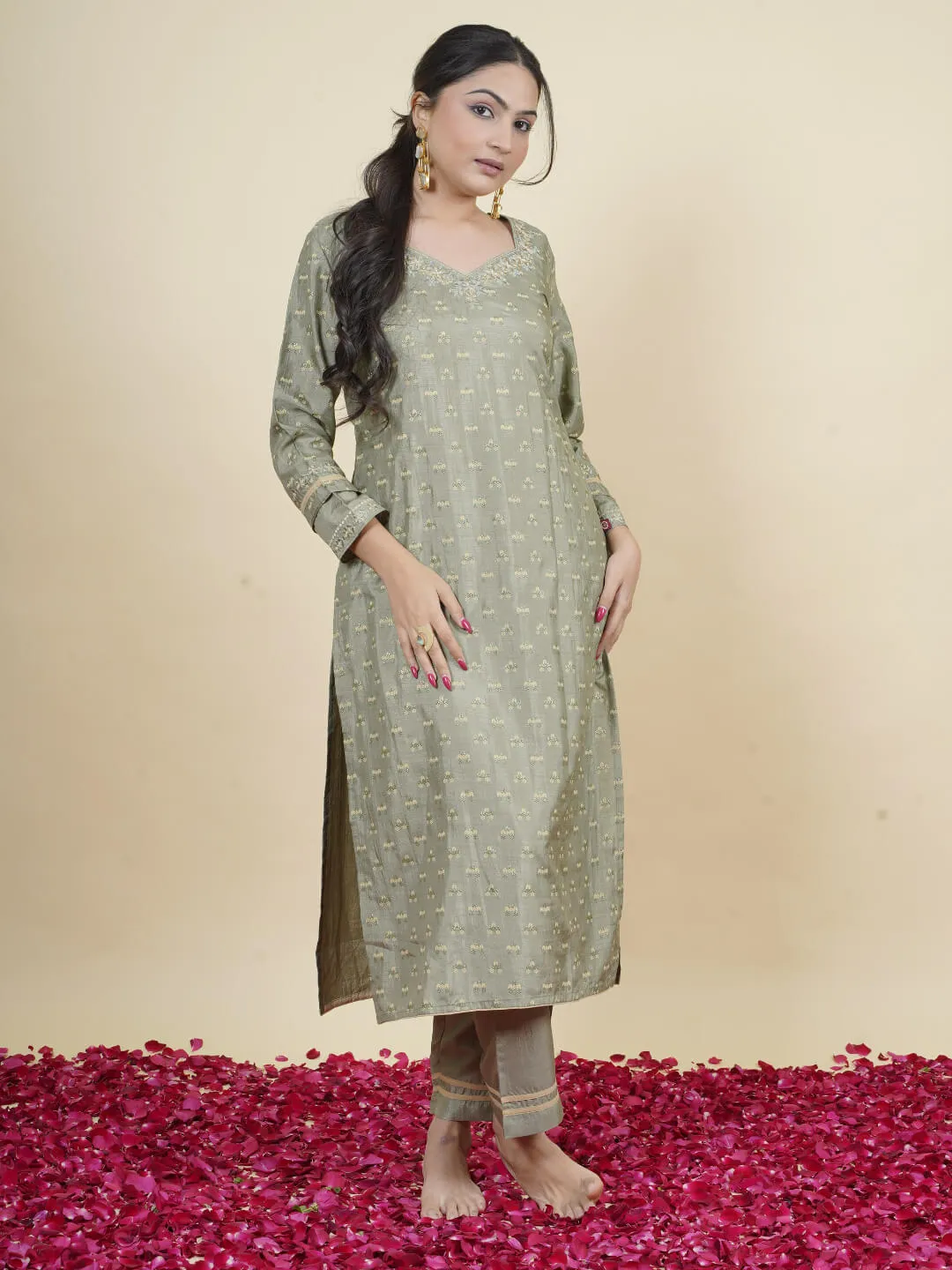 Pista Green Kurta Set