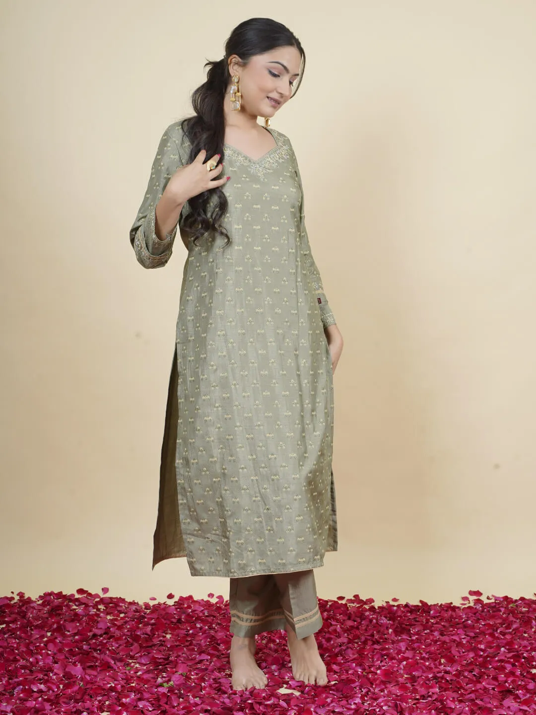 Pista Green Kurta Set