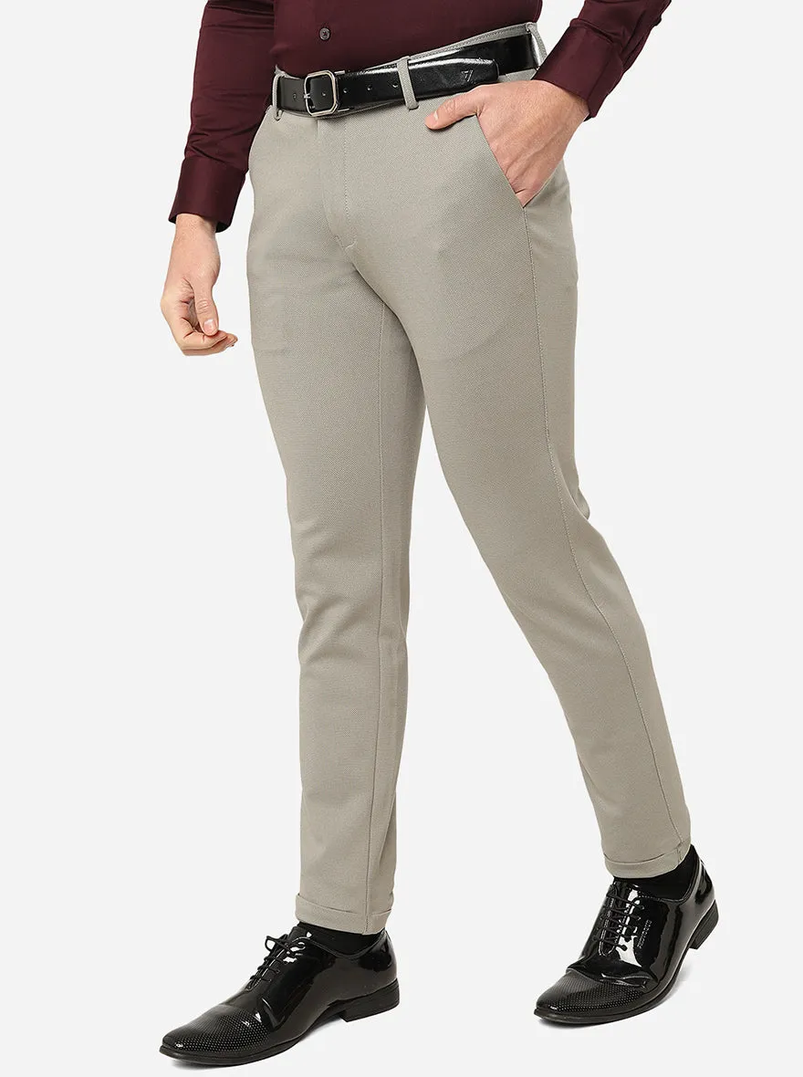 Pista Grey Solid Slim Fit Club Wear Trouser | JB Studio