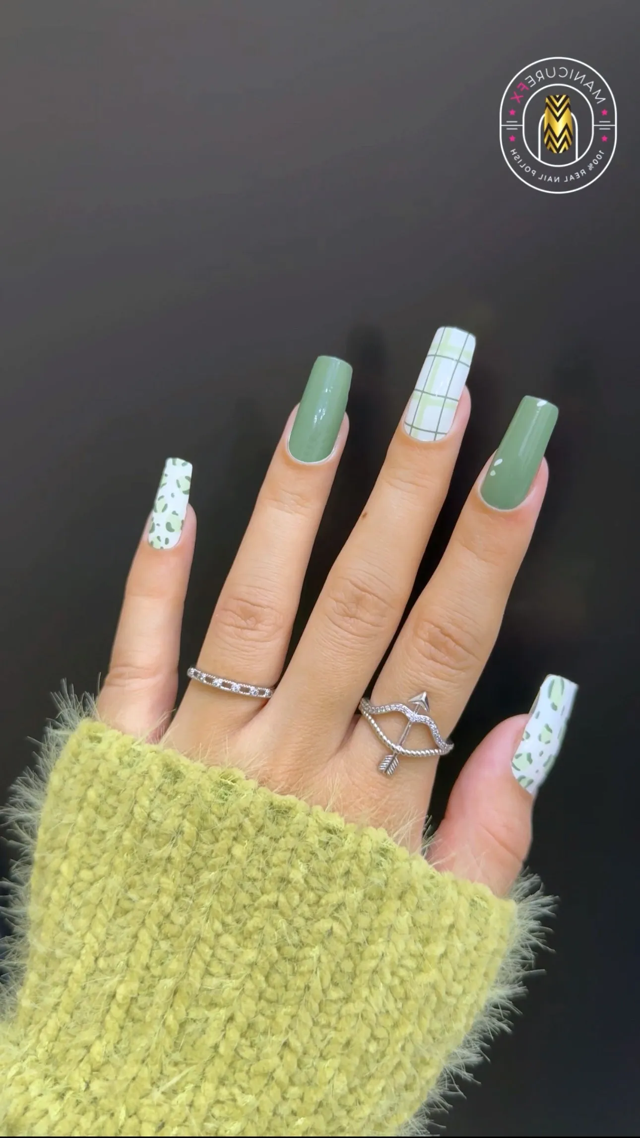 Pistachio Green Nails - Pistachio Pattern - Nail Wraps (Standard)