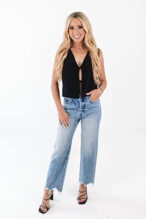 Pistola Cassie Super High Rise Straight Crop Jeans - Era