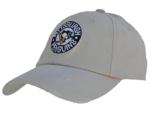 Pittsburgh Penguins Retro Brand Beige Worn Vintage Flexfit Slouch Hat Cap