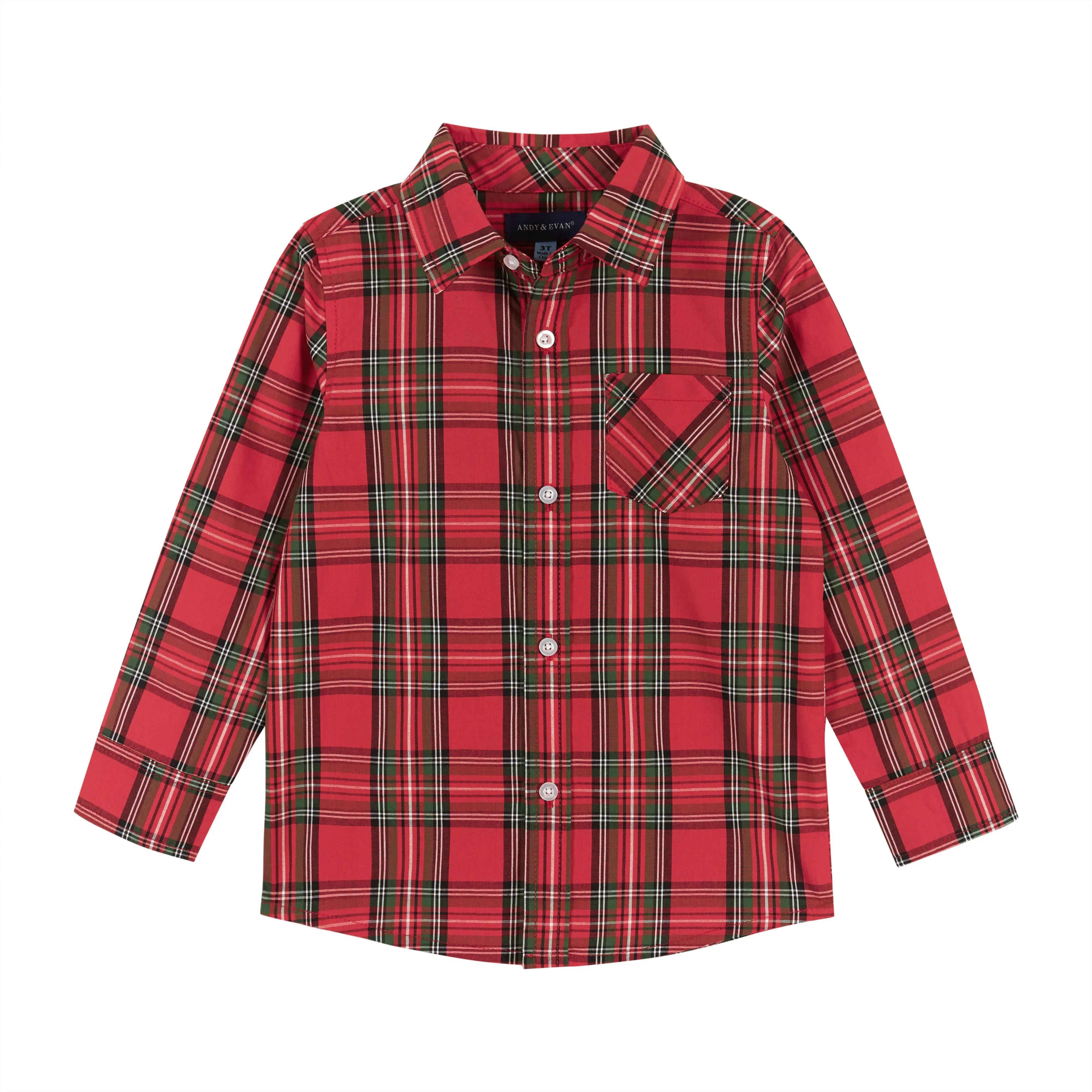 Plaid Flannel Buttondown W/Bowtie